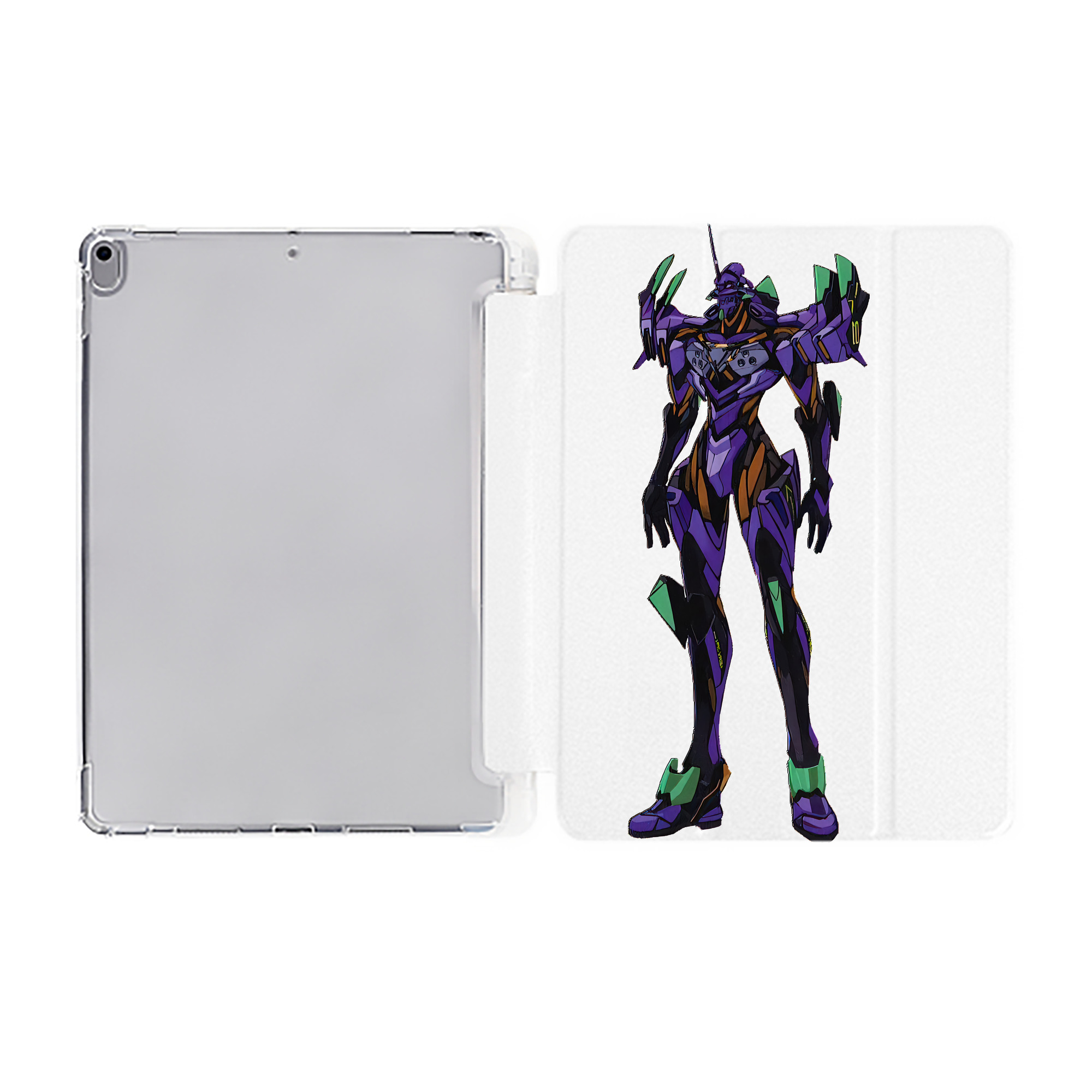 （画像用） EVA 新世紀エヴァンゲリオン IPad ケース ペン収納付き 三つ折りスタンド PUレザー×シリコン 対応機種9.5/10.5/10.9インチ